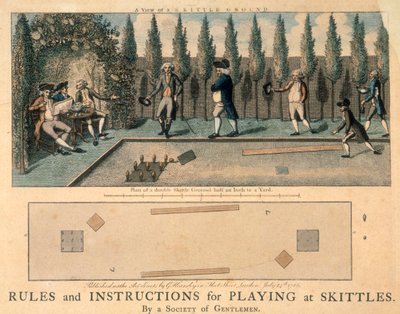 Homens jogando boliche, 1786 de Unbekannt
