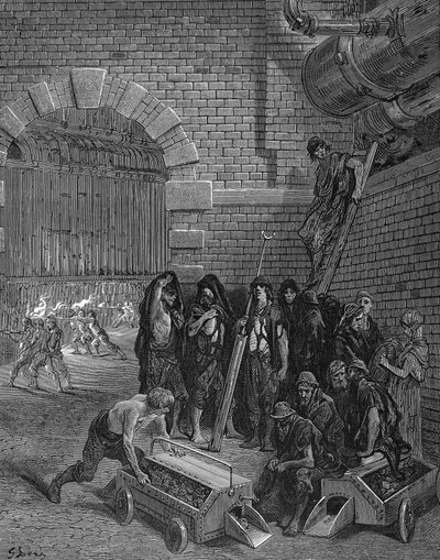 Homens dando um tempo nas acusações, Lambeth Gasworks, 1872 de Unbekannt