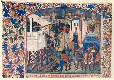 Métodos de guerra durante a guerra dos cem anos, c1400, c1930. de Unbekannt