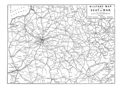 Mapa militar da sede da guerra, 1870 de Unbekannt