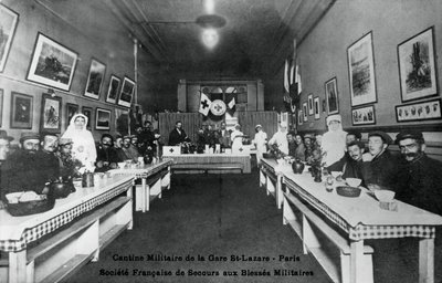 Cantina militar, Gare St Lazare, Paris, Primeira Guerra Mundial, 1914-1918 de Unbekannt
