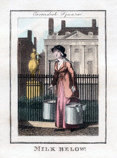 Milk Below !, Cavendish Square, Londres, 1805 de Unbekannt
