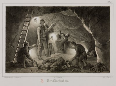 Mineração, Mineradores Metal Ores, Alemanha, c 1851 de Unbekannt
