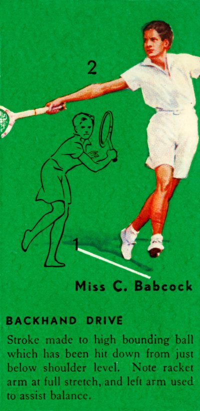 Senhorita C. Babcock - Backhand Drive, c1935. de Unbekannt