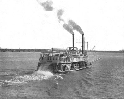 Mississippi Paddle Steamer, EUA, c1900. de Unbekannt