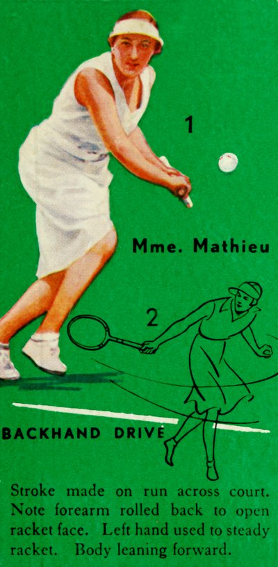 Sra. Mathieu - Backhand Drive, c1935. de Unbekannt