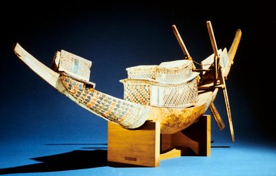 Modelo de um barco, egípcio antigo, 18a dinastia, c1325 aC de Unbekannt