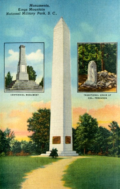 Monumentos, Reis Montanha. National Military Park, SC, 1942. de Unbekannt
