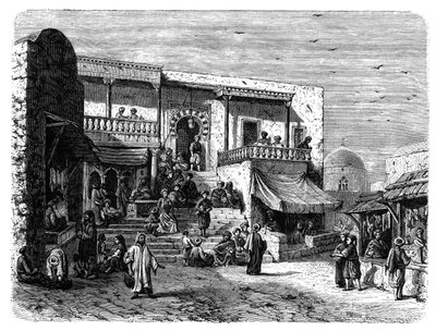 Casa de café mourisco em Sidi Bou Said, Tunis, c1890 de Unbekannt