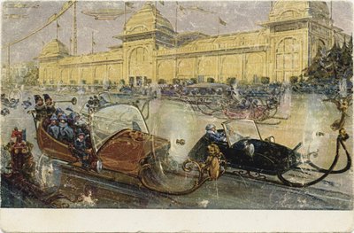 Inverno de Moscou 2259. De uma série de cartões postais de Moscou do futuro da Fábrica de Chocolate Einem de Unbekannt