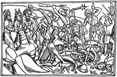 Moisés orando pela vitória de Israel, 1480 1964 de Unbekannt