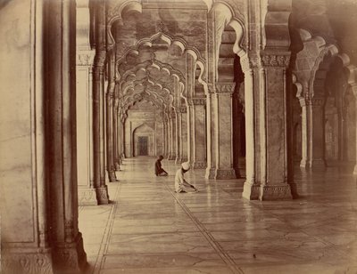 Moti Masjid: Mesquita de Pérolas no Interior de Fort Agra, 1860s-70s. de Unbekannt