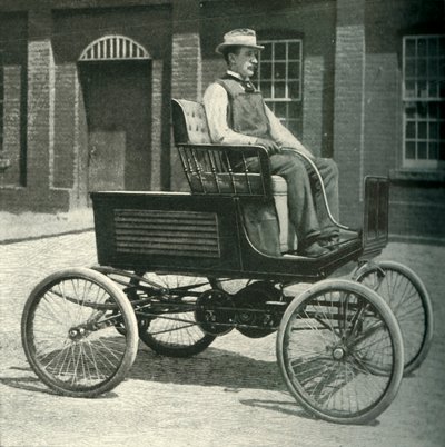 Automóvel equipado com a nova bateria de armazenamento, 1902. de Unbekannt