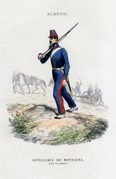 Artilharia de montanha, exército francês na Argélia de Unbekannt