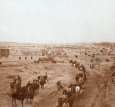 Soldados montados, Somme-Peat, norte da França, c1914-c1918 de Unbekannt