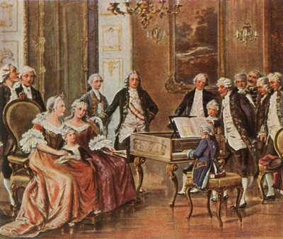 Mozart se apresenta para a imperatriz Maria Theresia, em 1 de outubro de 1762, 1936. de Unbekannt