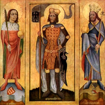 Retábulo de Mulhouse, aberto, c1385 1955 de Unbekannt