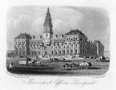 Escritórios Municipais, Liverpool, 10 de fevereiro de 1875 de Unbekannt