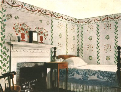 Pintura mural em uma sala em Bois House, Riverton, Connecticut, EUA, 1928. de Unbekannt