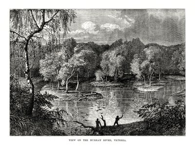 Murray River, Victoria, Austrália, 1877 de Unbekannt