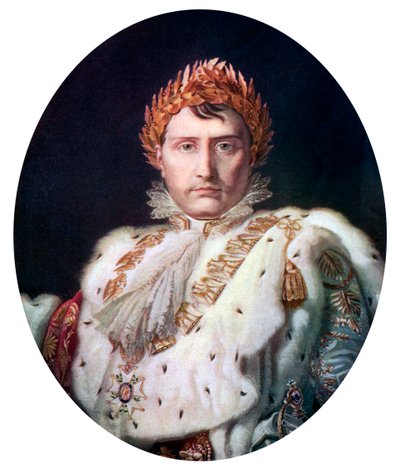 Napoleão I em sua túnica de coroação, c1804, c1920 de Unbekannt