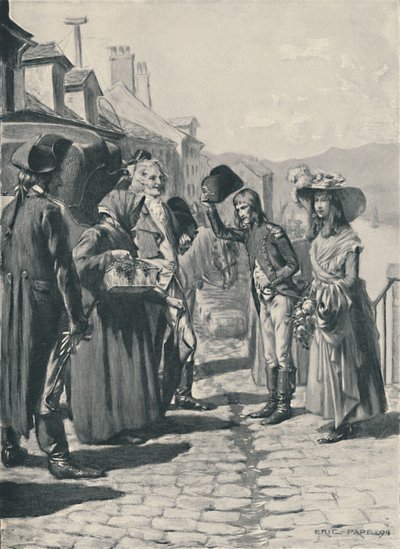 Napoleão a caminho da Córsega com sua irmã Elisa, 1894, 1896 de Unbekannt