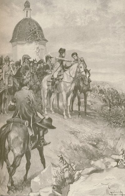 Napoleão e sua equipe em Austerlitz, 1896 de Unbekannt