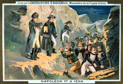 Napoleão na batalha de Jena, 14 de outubro de 1806, século XIX de Unbekannt