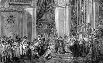 Napoleão coroa a imperatriz Josephine, Notre Dame, Paris, 2 de dezembro de 1804 1882-1884. de Unbekannt
