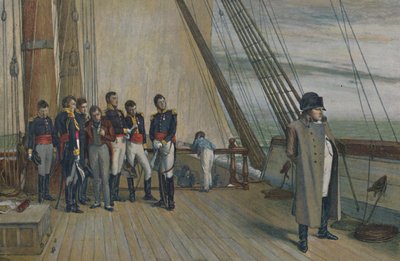 Napoleão a bordo do HMS Bellerophon, julho de 1815, 1896. de Unbekannt