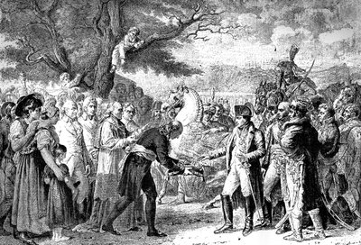 Napoleão recebe as chaves de Viena, Schloss Schonbrunn, 13 de novembro de 1805 1882-1884 de Unbekannt