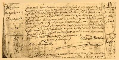 Certidão de nascimento de Napoleão, 19 de julho de 1782, 1921. de Unbekannt