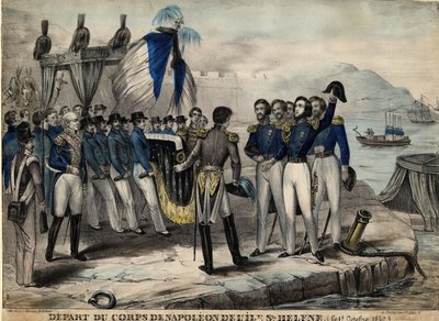 A comitiva de Napoleão antes da partida para Santa Helena, c. 1840 de Unbekannt