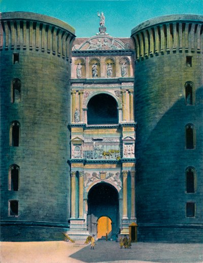Nápoles - Castel Nuovo, Arco DAragona, c1900. de Unbekannt