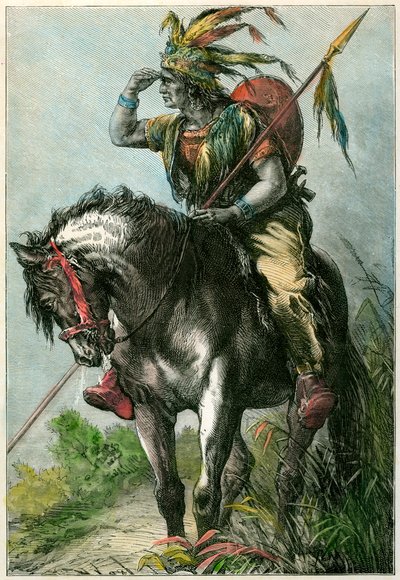 Escoteiro nativo americano, c1870 de Unbekannt
