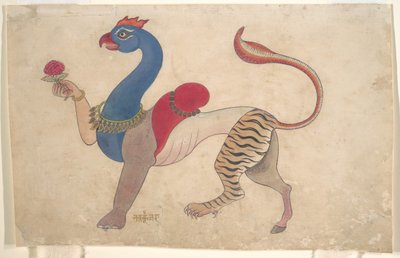 Navagunjara, uma forma universal de Krishna, ca. 1835 de Unbekannt