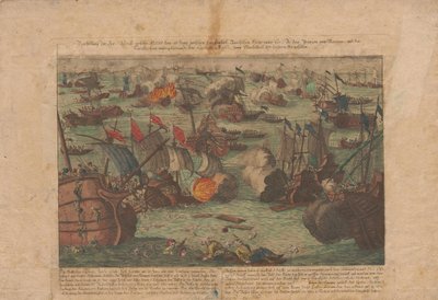 Batalha naval entre a frota russa e otomana no Mar Negro nos dias 28 e 29 de junho de 1788, 1788. de Unbekannt