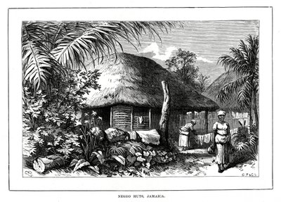 Negro Huts, Jamaica, século XIX de Unbekannt
