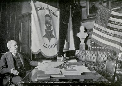 Nelson A Miles, general do Exército dos EUA, em sua sede, 1898 de Unbekannt