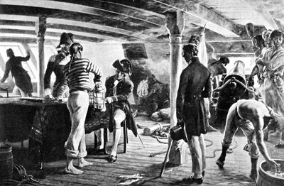 Nelson selando sua mensagem histórica em Copenhague, 1801 de Unbekannt