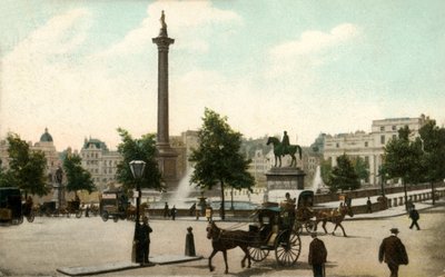 Coluna de Nelsons e Trafalgar Square, Londres, 1906. de Unbekannt
