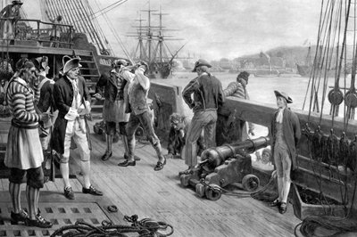 Nelsons em primeiro lugar na Marinha, Chatham, 1771 de Unbekannt