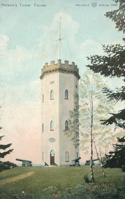 Nelsons Tower, Forres, final do século XIX e início do século XX. de Unbekannt