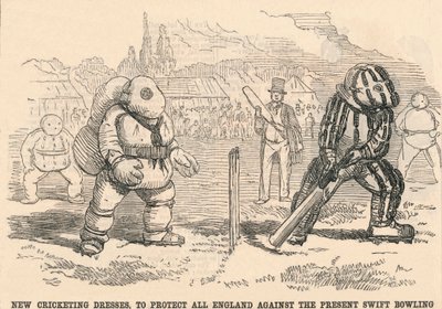 Novos vestidos de críquete, para proteger toda a Inglaterra contra o presente Swift Bowling, 1854. de Unbekannt