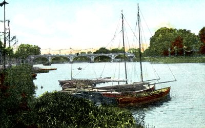 Nova fechadura e ponte, Richmond, Londres, século XX de Unbekannt