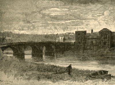 Ponte e castelo de Newport, 1898. de Unbekannt