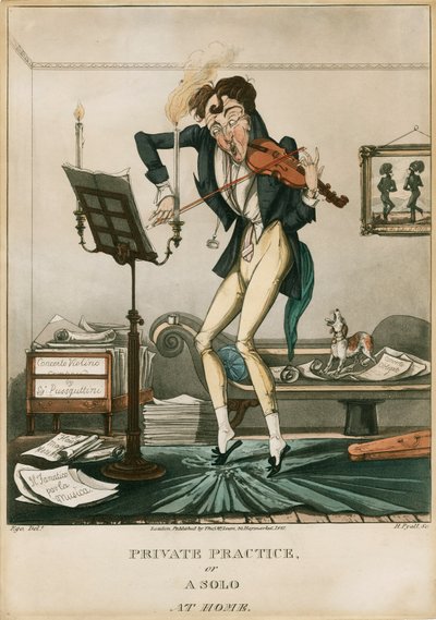 Niccolo Paganini - caricaturas de Unbekannt