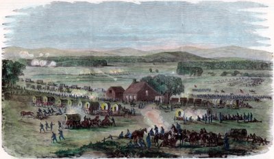 Noite da batalha Cedar Mountain, Condado de Culpeper, Virgínia, Guerra Civil Americana, 9 de agosto de 1862 de Unbekannt