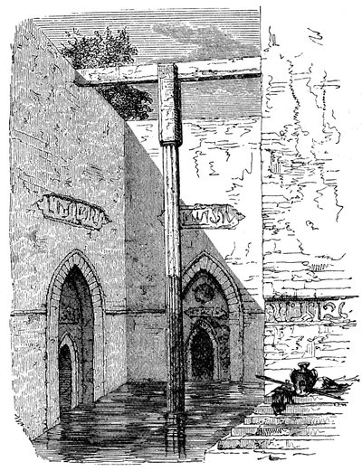 Nilômetro na ilha de Roda, Cairo, Egito, c1895 de Unbekannt