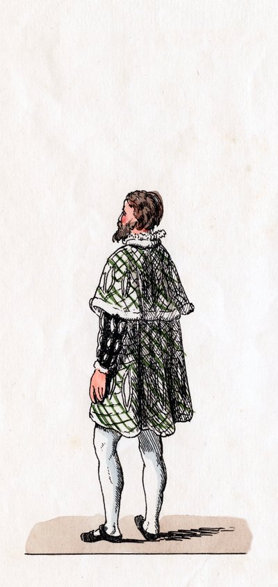 Nobleman, figurino para peça de Shakespeares, Henrique VIII, século XIX de Unbekannt